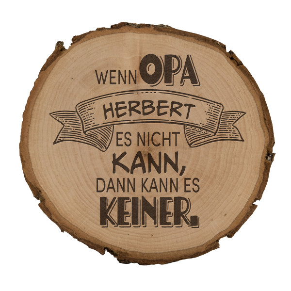 Baumscheibe Opa Geschenk