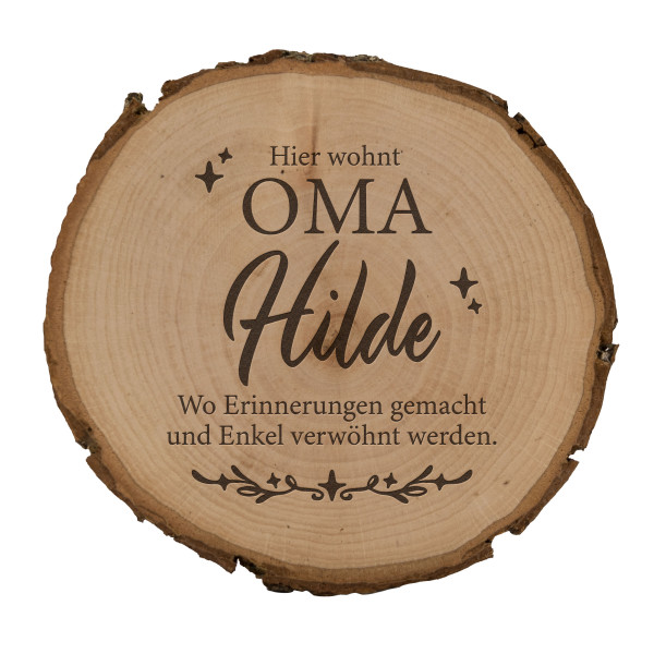 Baumscheibe Oma Geschenk